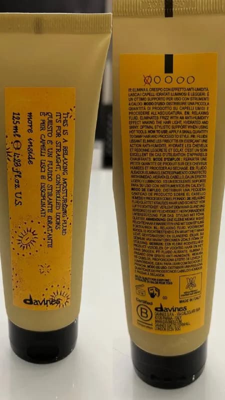 1 Davines relaxing moisturizing fluid (Разглаживающий увлажняющий флюид для волос) открыт, использов — Тбилиси — 35 ₾