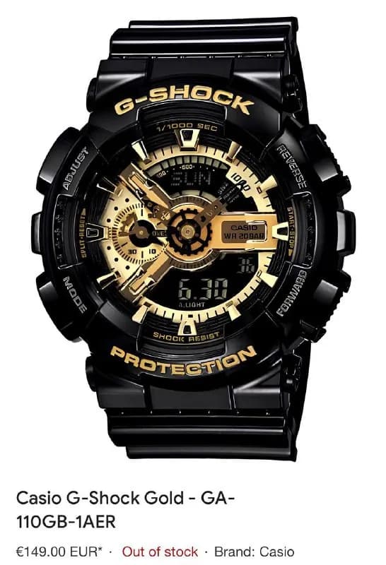 Часы Casio G-Shock Gold GA-110GB-1AER — Тбилиси — 220 ₾