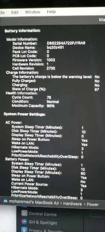 Macbook air m1 256 ГБ 8 ГБ ОЗУ Использовался меньше года, без царапин и следов, абсолютно как новый, — Тбилиси — 2,000 ₾