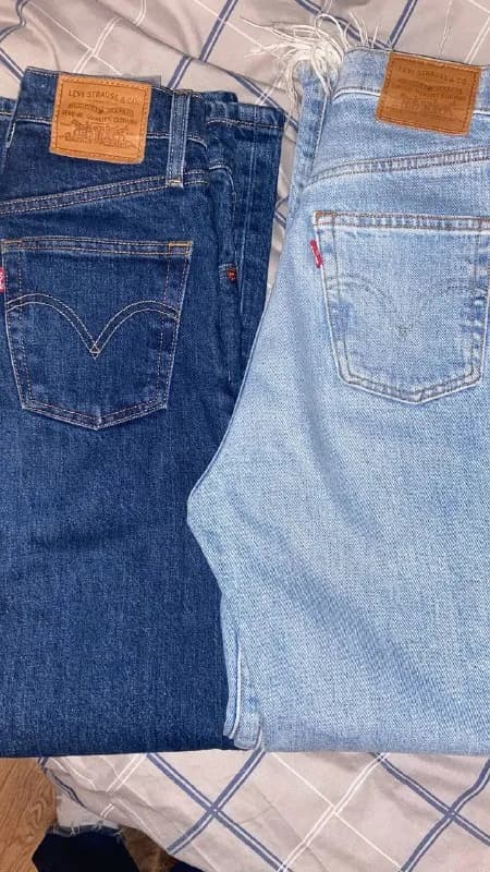 2 пары джинс Levis Ribcage straight ancle. Плотный деним. — Тбилиси — 180 ₾