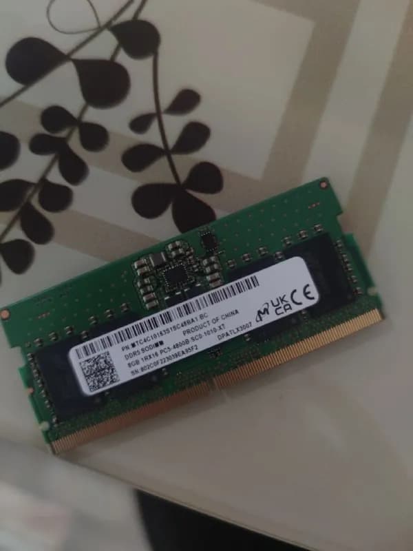 DDR5 so-dimm (для нотбука) 8gb, оригинал Леново, б.у неделя. Частота 4800, тайминги [телефон] — Тбилиси — 7770 ₾
