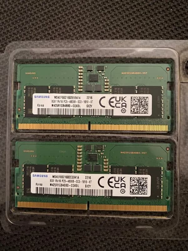 ddr 5 4800 Samsung-8gbx2-160лари, и остатки табака для кальяна по 35 лари /шт — Тбилиси — 160 ₾