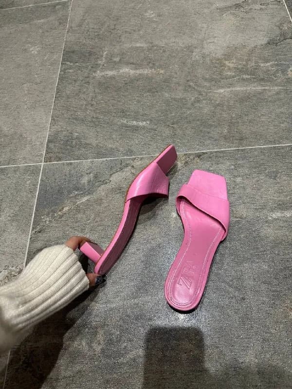 1. Розовые босоножки Zara, р-р 40, кожа, состояние идеальное, надела раз 5, 70 gel — Тбилиси — 6 ₾