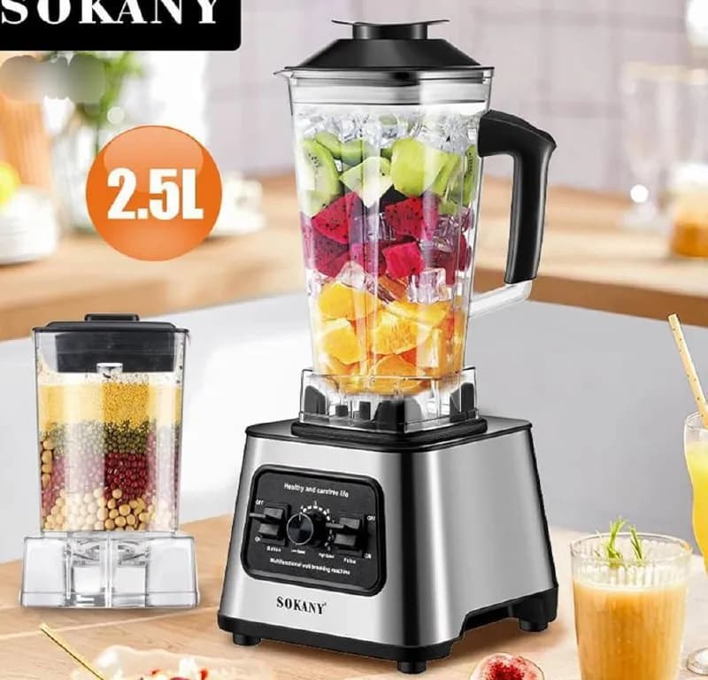 sokany 2,5 литра, новый, пользовались один раз, 6000 ват, 9 скоростей, две чаши, очень удобно моется — Батуми — 250 ₾