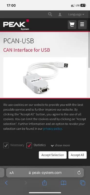 PCAN-USB Adapter, фото прилагаю, может у кого-то валяется без дела, готов купили или одолжить на пар — Тбилиси