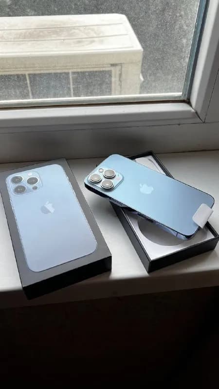 iPhone 13 Pro Sierra Blue на 128 гб. Практически в идеальном состоянии, не вскрывался. Батарея 86%. — Тбилиси — 1650 ₾