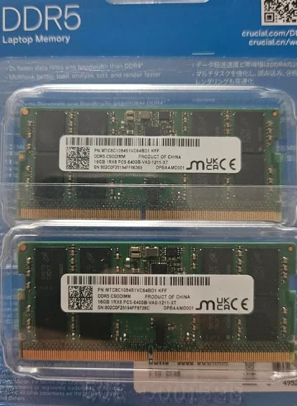DDR5 и SSD для ноутбука: — Батуми — 750 ₾