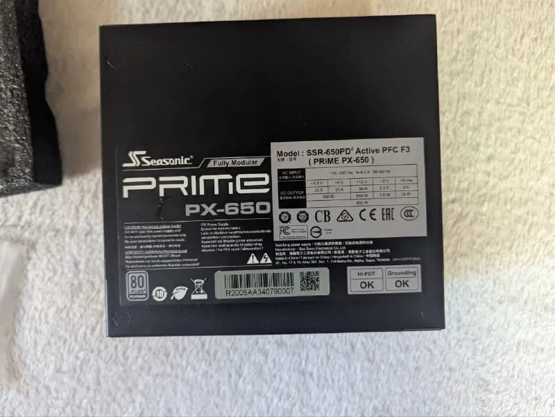 Блок питания SeaSonic PRIME PX-650 650Вт — Тбилиси — 200 ₾