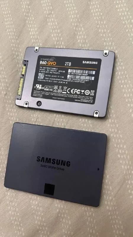 SSD Samsung 860 QVO 2TB — отличное состояние, работали совсем немного. Очень шустрые. Проверены, без — Батуми — 650 ₾